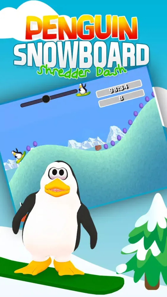 صور Penguin Snowboard Shredder Dash: Downhill Mountain Racing