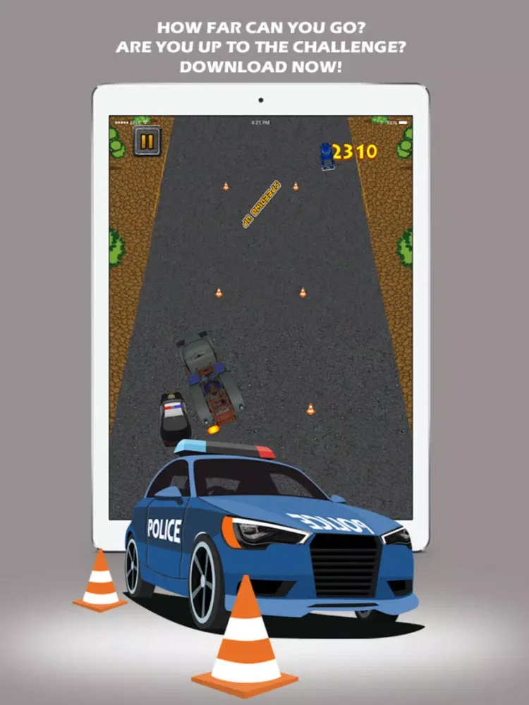 Capturas de pantalla de Speed Police Car Chase: Traffic Racing Rivals Pro iPad 