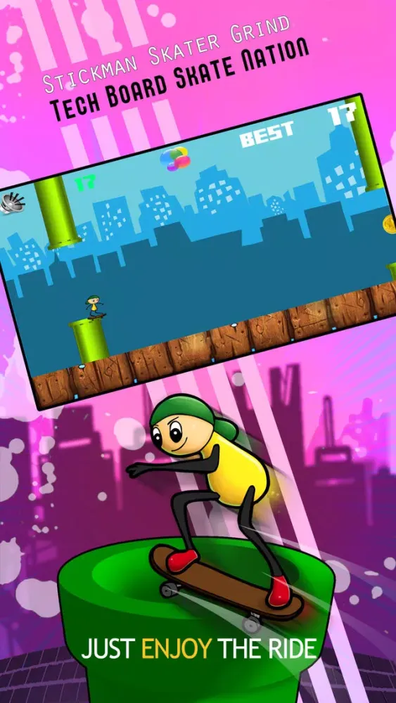 Stickman Skater Grind: Tech Board Skate Nation Screenshots