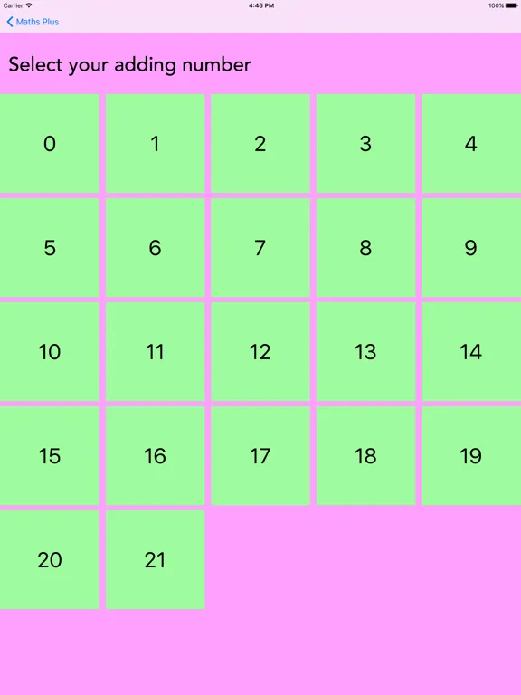 Maths Plus - test your adding skills iPad  Screenshots