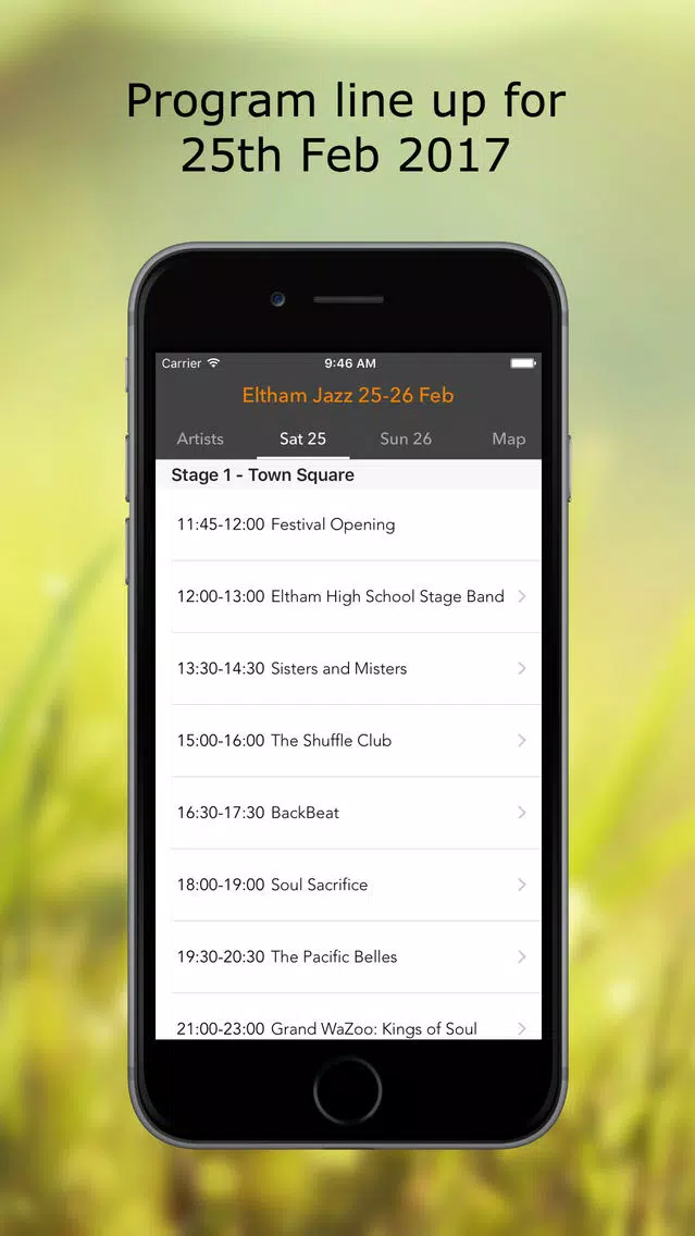 Capturas de tela do Eltham Jazz Food Festival