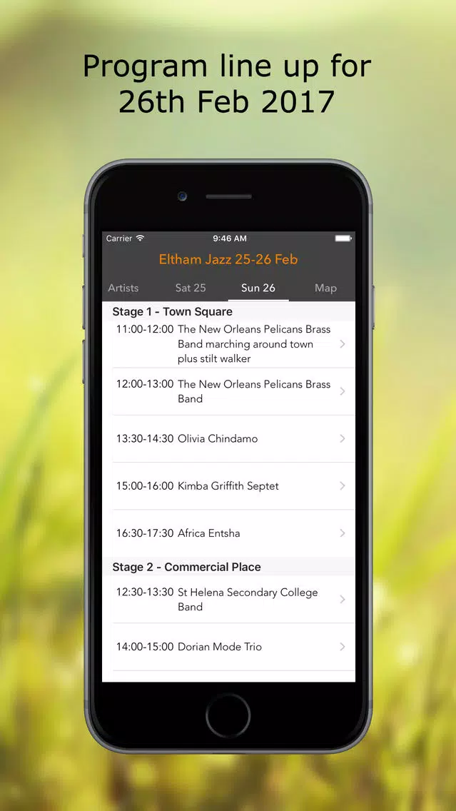Capturas de tela do Eltham Jazz Food Festival
