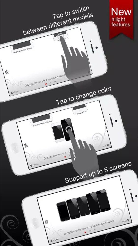 Captures d'écran de Love Lock Screens