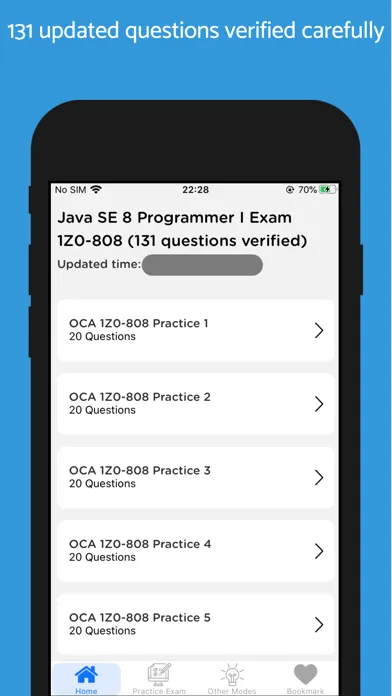Ảnh chụp màn hình của Java SE 8 1Z0-808 Updated 2024