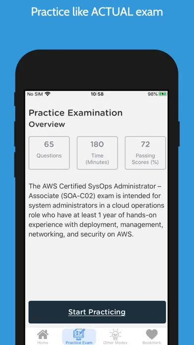 ภาพหน้าจอของ AWS SysOps Admin Updated 2024