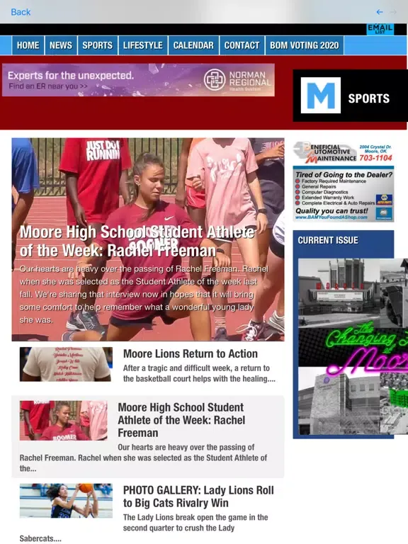 Zrzuty ekranu Moore Monthly iPad 