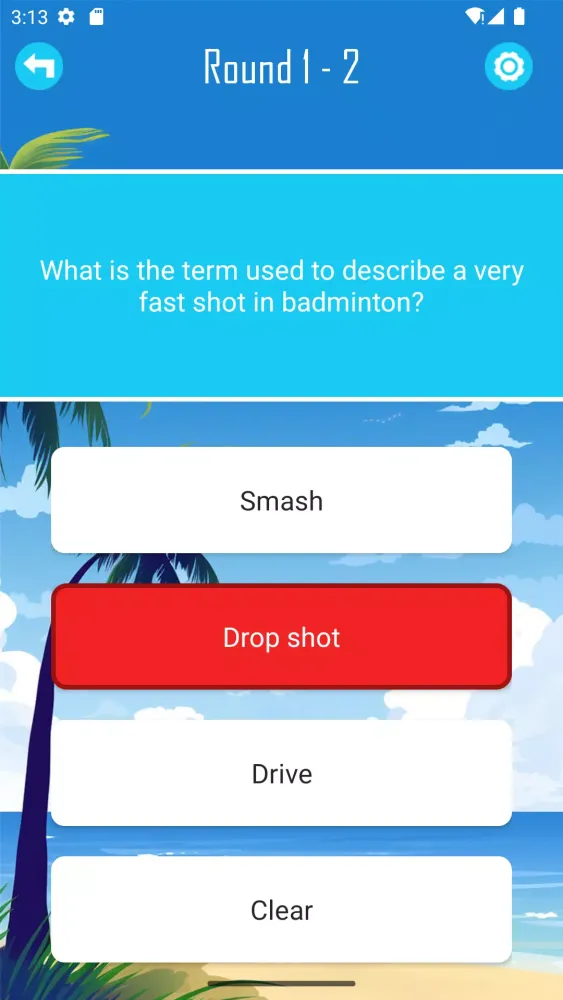 Tangkapan skrin Playoff Quiz