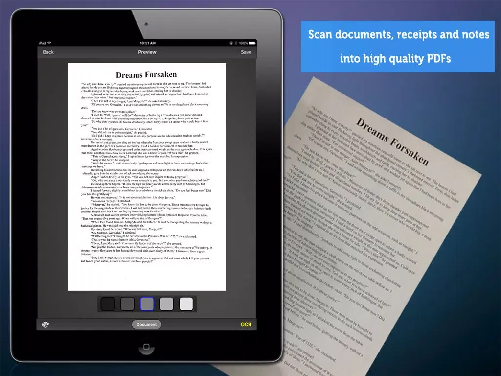 Doc Scanner + OCR Free: PDF scanner to scan document, receipt, photo iPad  سکرین شاٹس