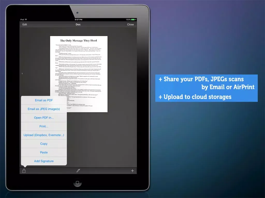 Doc Scanner + OCR Free: PDF scanner to scan document, receipt, photo iPad  سکرین شاٹس