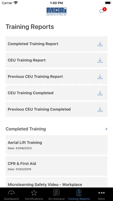 ภาพหน้าจอของ Training Vault