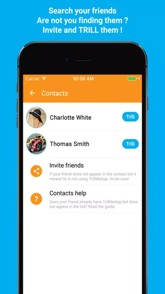 TrillMeApp سکرین شاٹس
