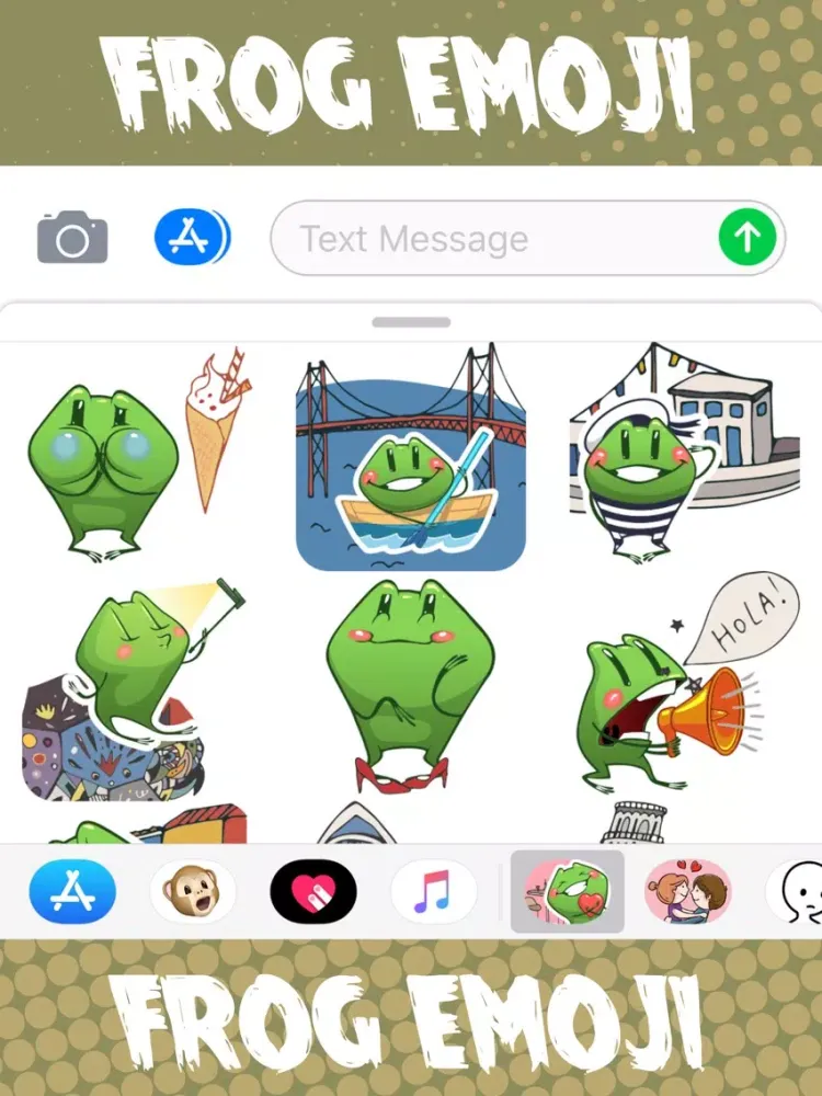 Capturas de pantalla de Travel Frog - iMessage Sticker iPad 