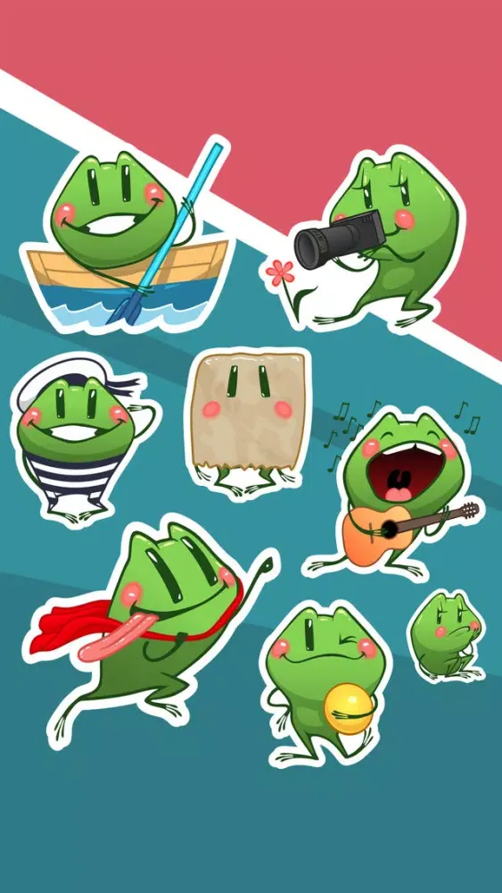 Capturas de pantalla de Travel Frog - iMessage Sticker