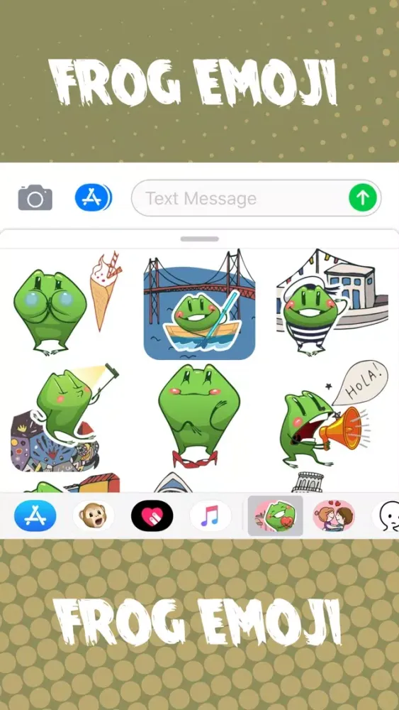 Capturas de pantalla de Travel Frog - iMessage Sticker