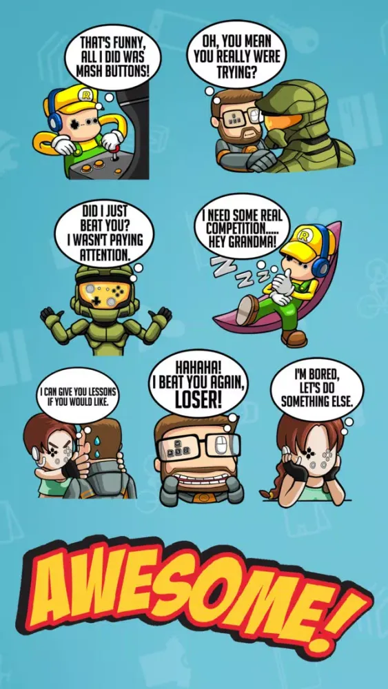 Gamer Emoji - iMessage Sticker スクリーンショット
