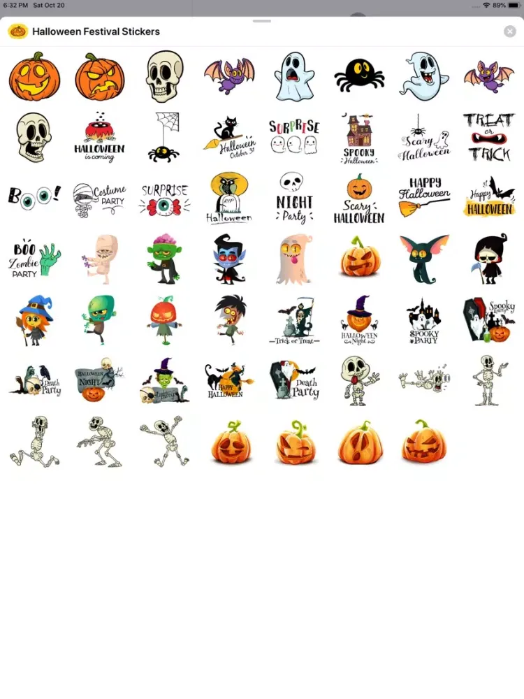 Скриншоты Halloween Festival Stickers iPad 