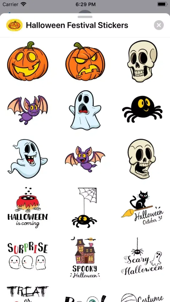 Скриншоты Halloween Festival Stickers