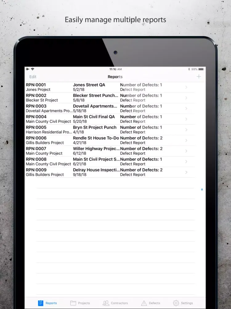 Defects Pro - Easy Punch Lists iPad  スクリーンショット