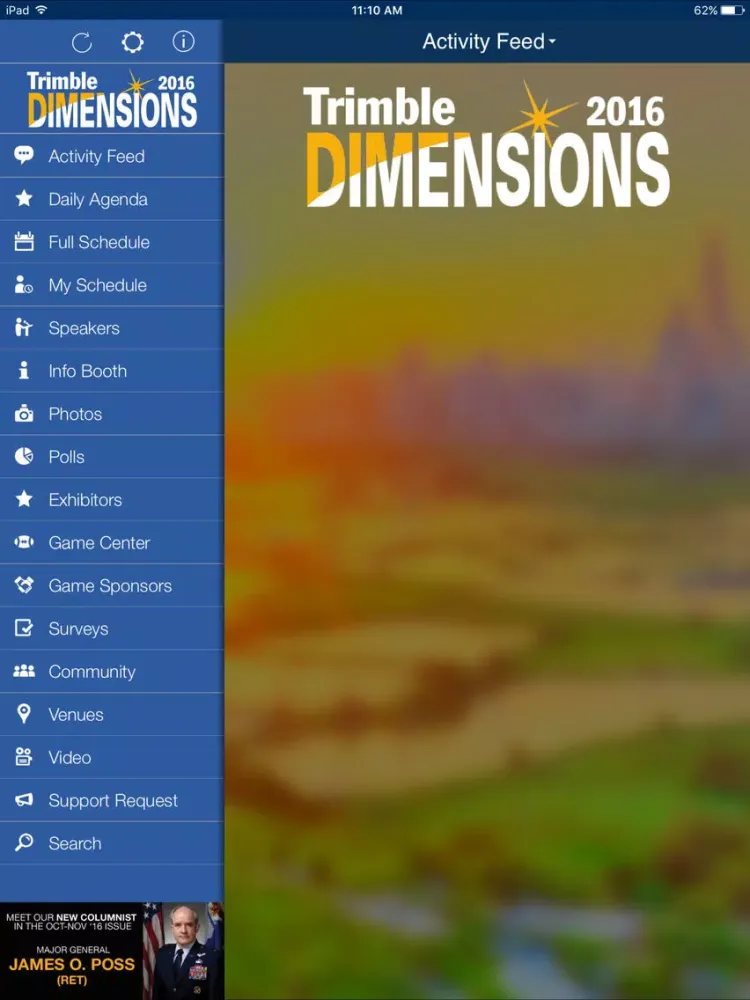 ภาพหน้าจอของ Trimble Dimensions 2016 iPad 