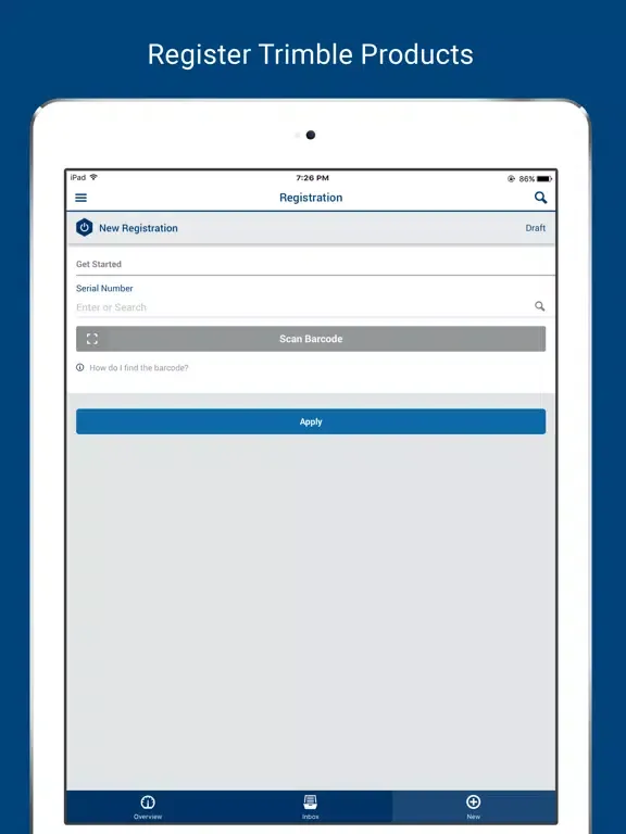 My Trimble Protected iPad  Screenshots