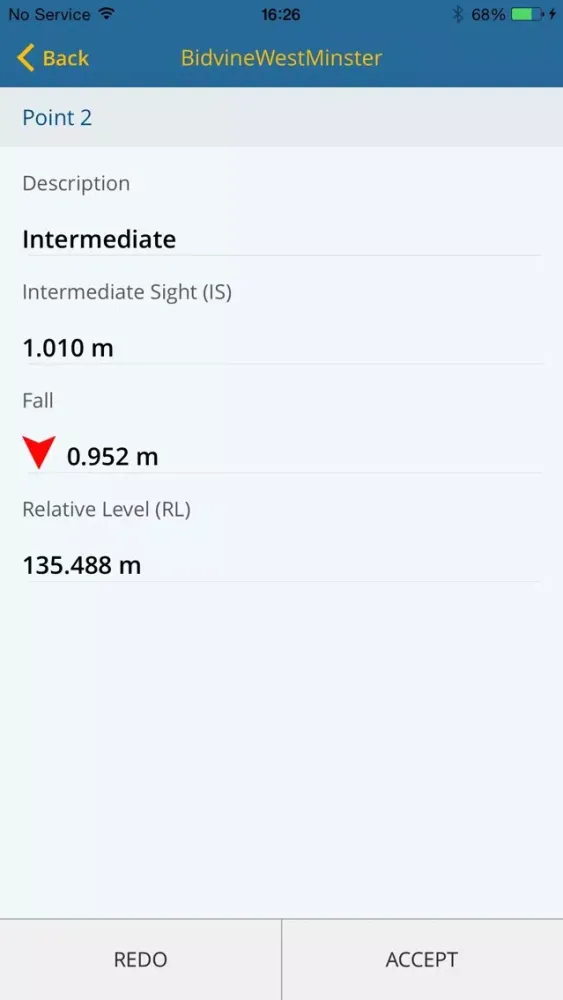 Screenshot di Spectra Precision Electronic Fieldbook