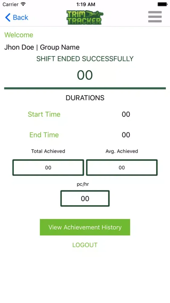 TrimTracker Screenshots
