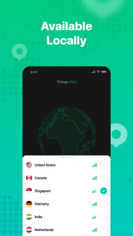 Captures d'écran de Trine VPN - Proxy Master