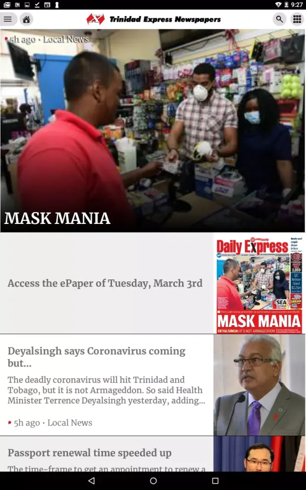 Trinidad Express Newspapers Screenshots