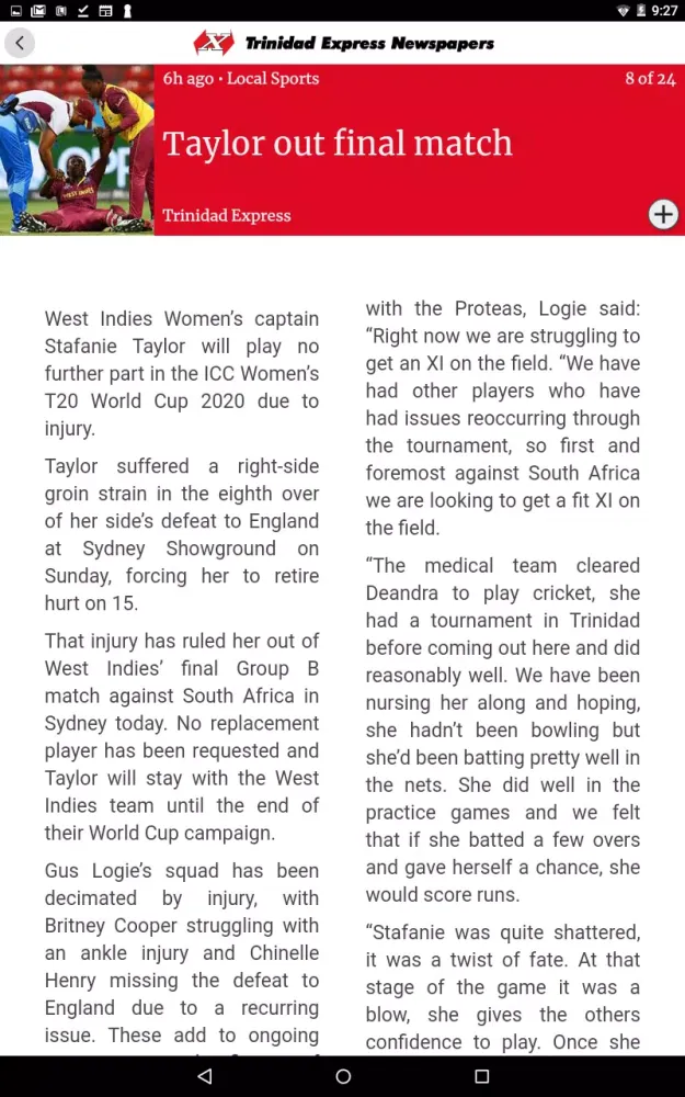 Trinidad Express Newspapers Screenshots