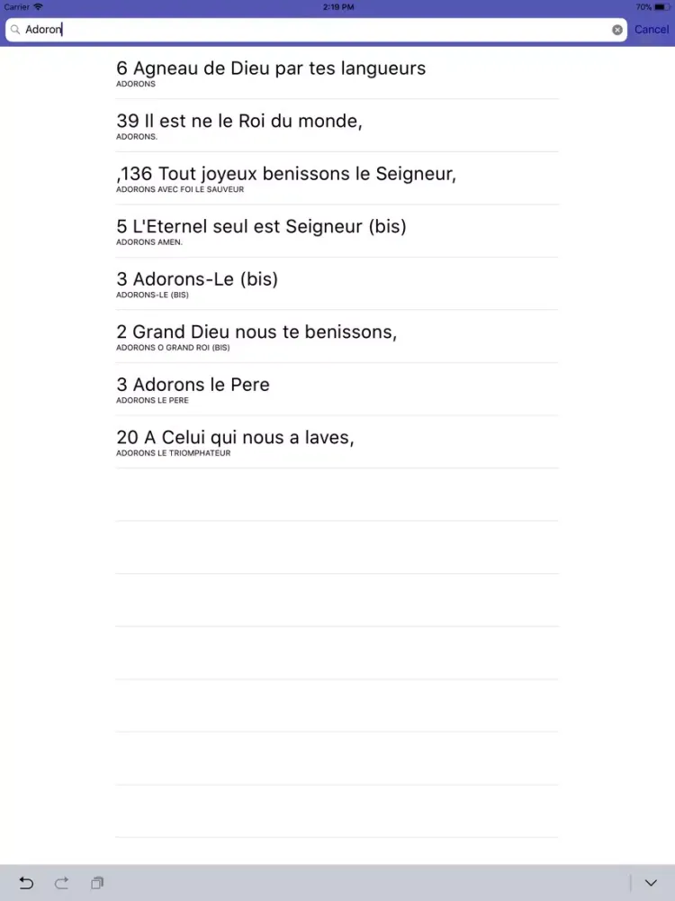 Chant D'Esperance iPad  스크린샷