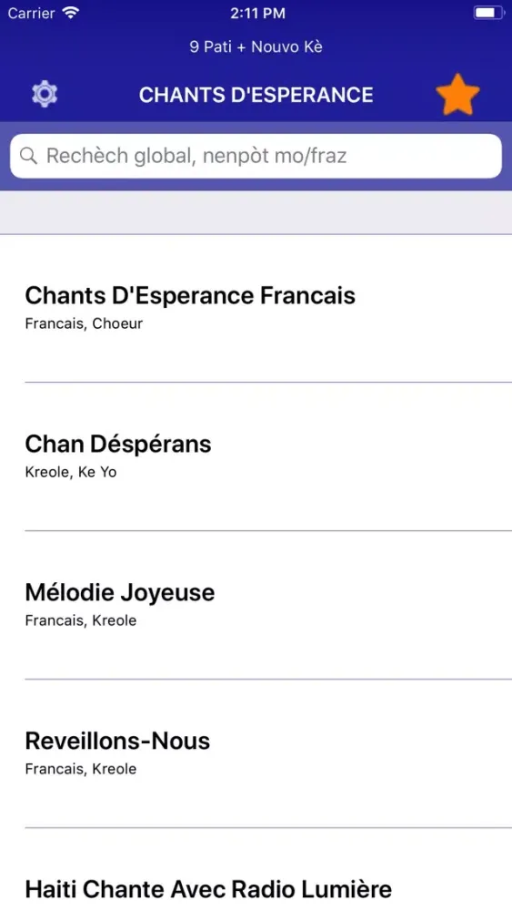 Chant D'Esperance 스크린샷