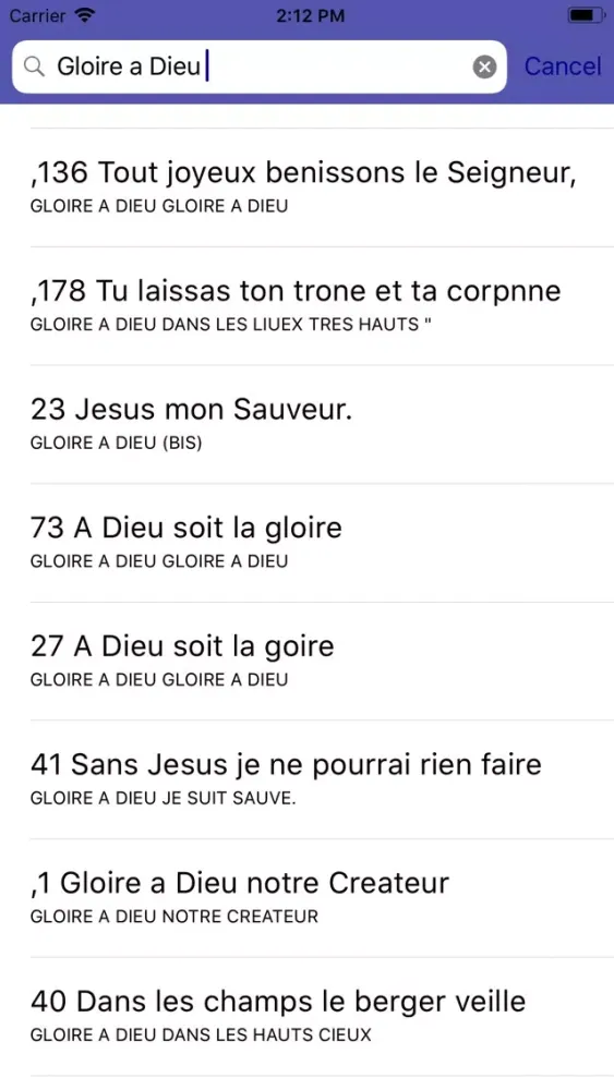 Chant D'Esperance 스크린샷