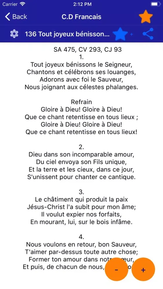 Chant D'Esperance 스크린샷