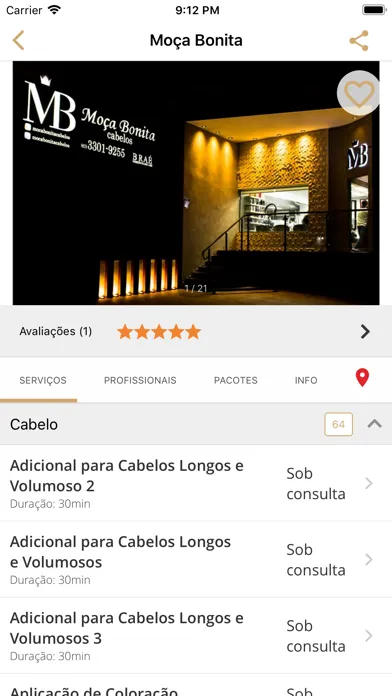 Capturas de tela do Moça Bonita Cabelos