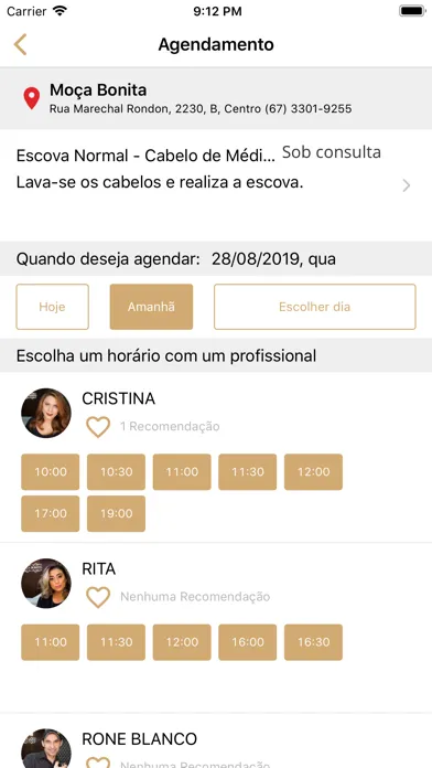 Capturas de tela do Moça Bonita Cabelos