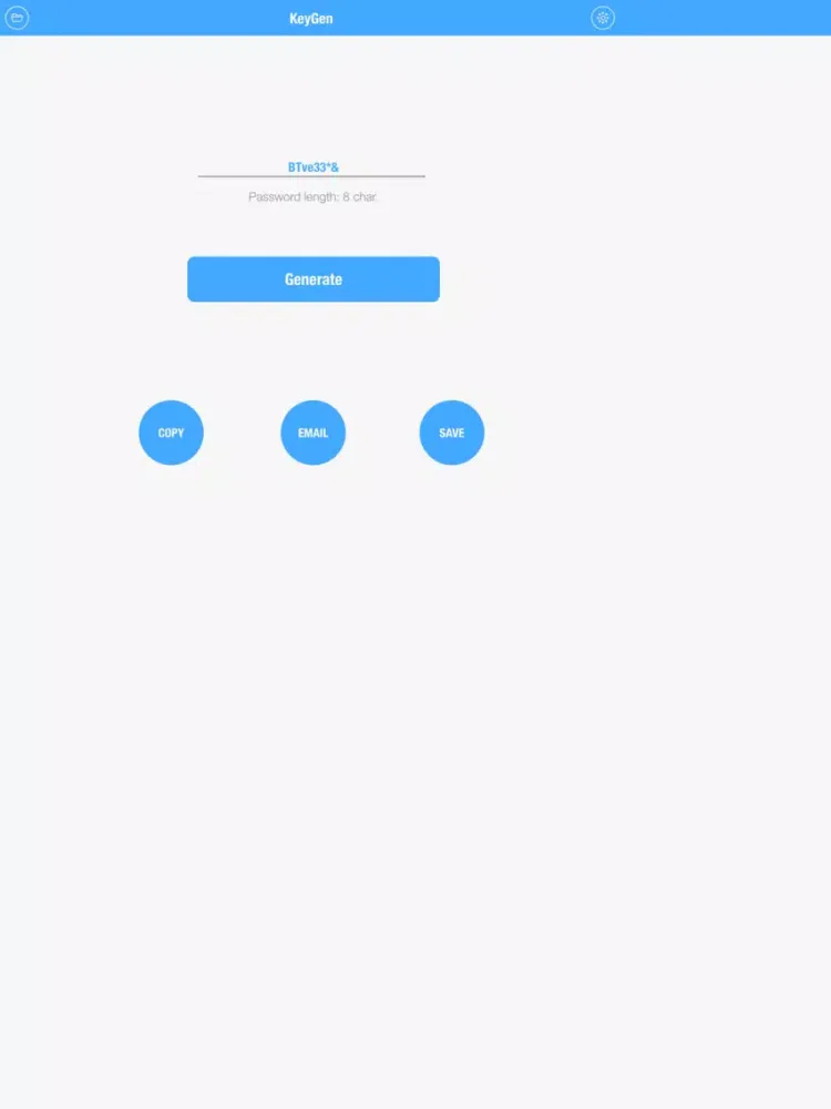KeyGen - Password Generator iPad  스크린샷