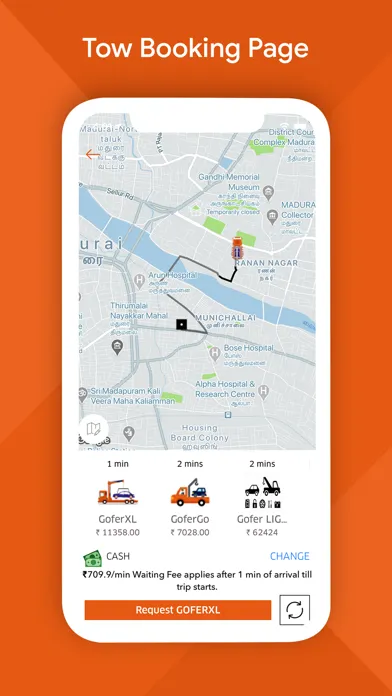 Tangkapan layar GoferTow-Truck Towing Services