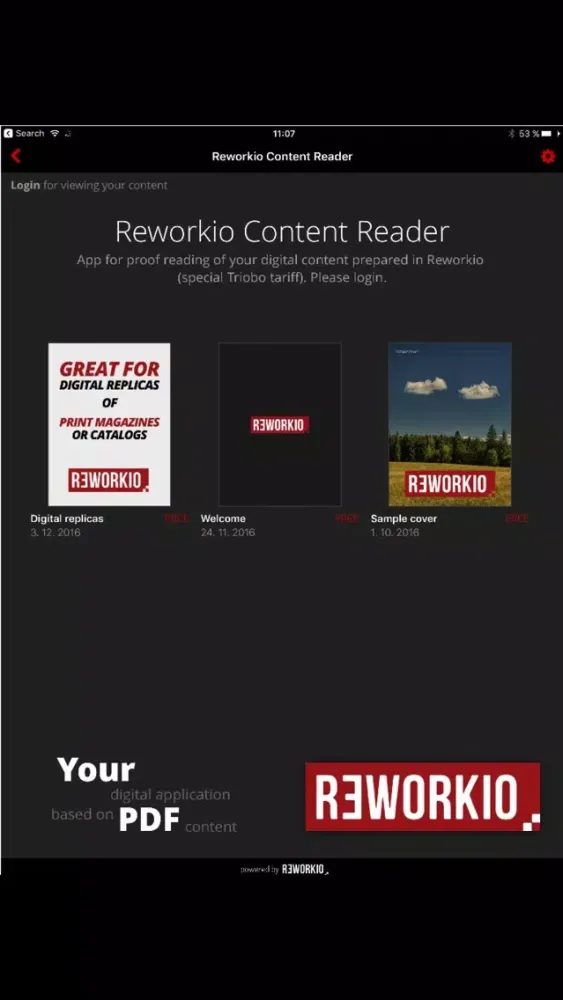 Ảnh chụp màn hình của Reworkio Content Reader