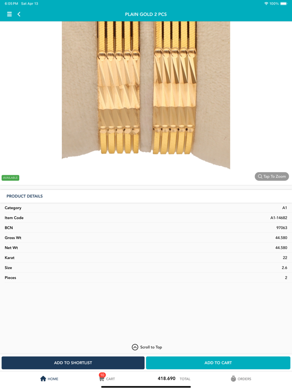 Tangkapan skrin Anja Jewels - Online iPad 