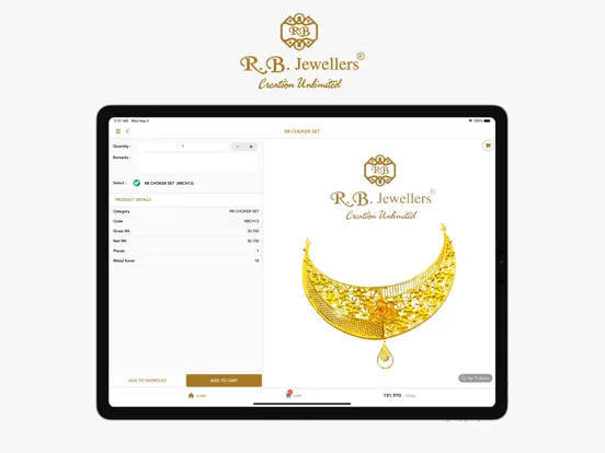 R.B. JEWELLERS - Online iPad  スクリーンショット