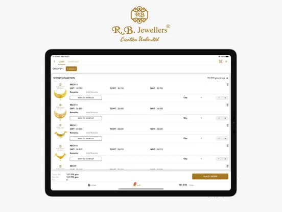 R.B. JEWELLERS - Online iPad  スクリーンショット