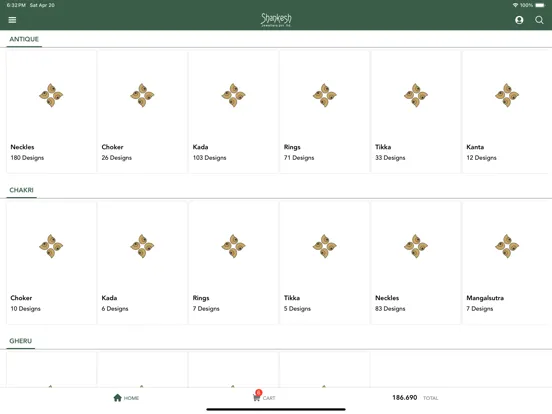Capturas de tela do Shankesh Jewellers iPad 