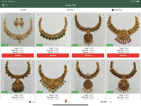 Capturas de tela do Shankesh Jewellers iPad 