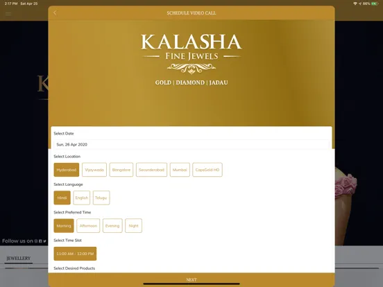 KALASHA Fine Jewels iPad  スクリーンショット