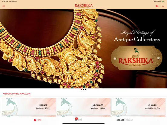 Ảnh chụp màn hình của Rakshika Jewels - Online iPad 