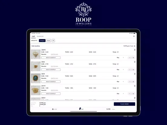 Roop Jewellers iPad 应用截图