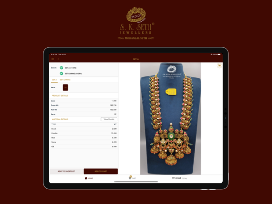 S.K. Seth Jewellers iPad  スクリーンショット