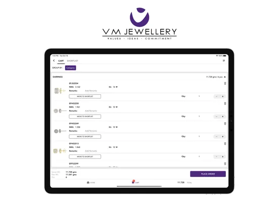 V M JEWELLERY iPad  Screenshots