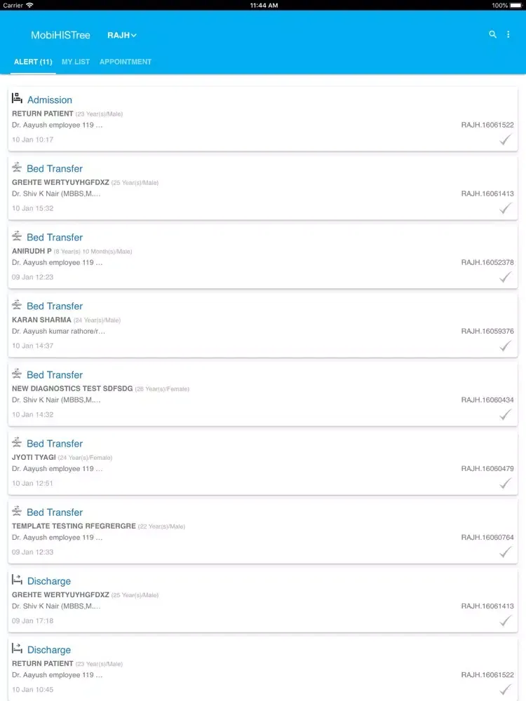 Zrzuty ekranu HCS MobiHISTree iPad 