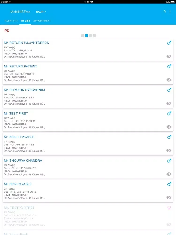 Zrzuty ekranu HCS MobiHISTree iPad 